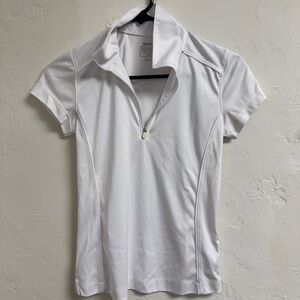 Slazenger White Fitted Polo Short Sleeve